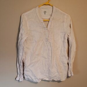 H&M Off-White Long Sleeve Blouse